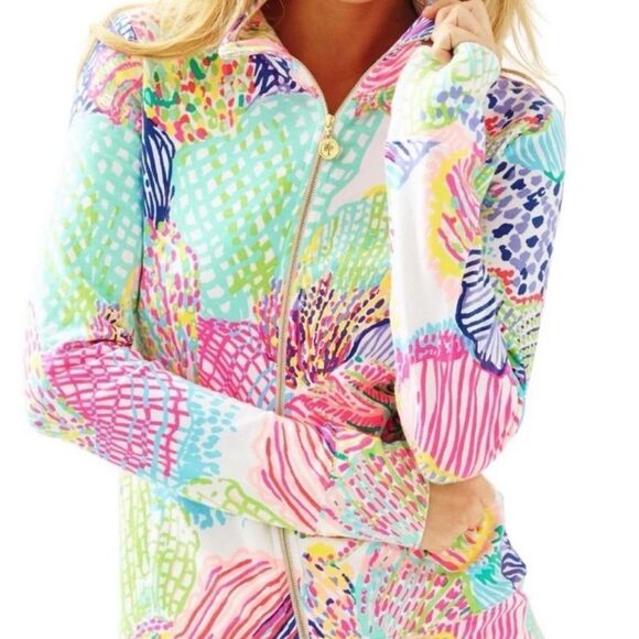 LILLY PULITZER Leona Jacket Size XS Colorful Preppy Spring Vacation Cotton - Picture 1 of 10